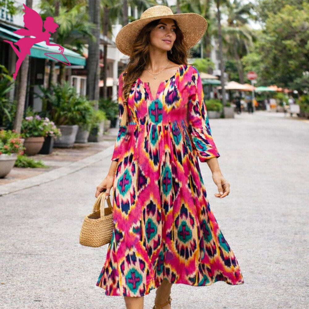 GUADALUPE DESIGN Nora Kaftan Dress